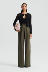 Knitwear | Women Scanlan Theodore METALLIC KNIT CROP CARDIGAN Black