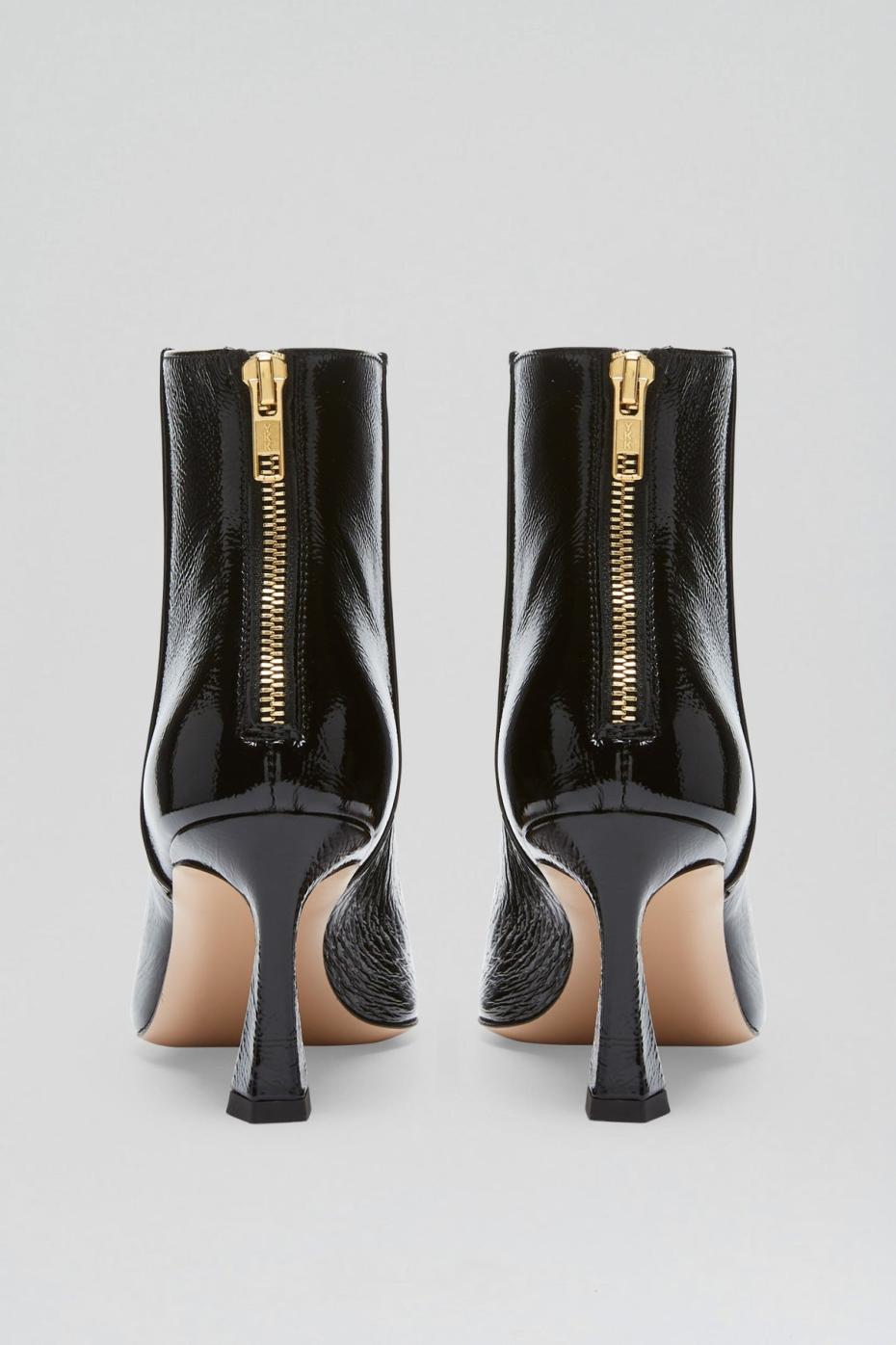 Leather | Women Scanlan Theodore CRINKLE LEATHER ANKLE BOOT 7.5 Black