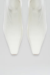 Leather | Women Scanlan Theodore CRINKLE LEATHER ANKLE BOOT 7.5 White