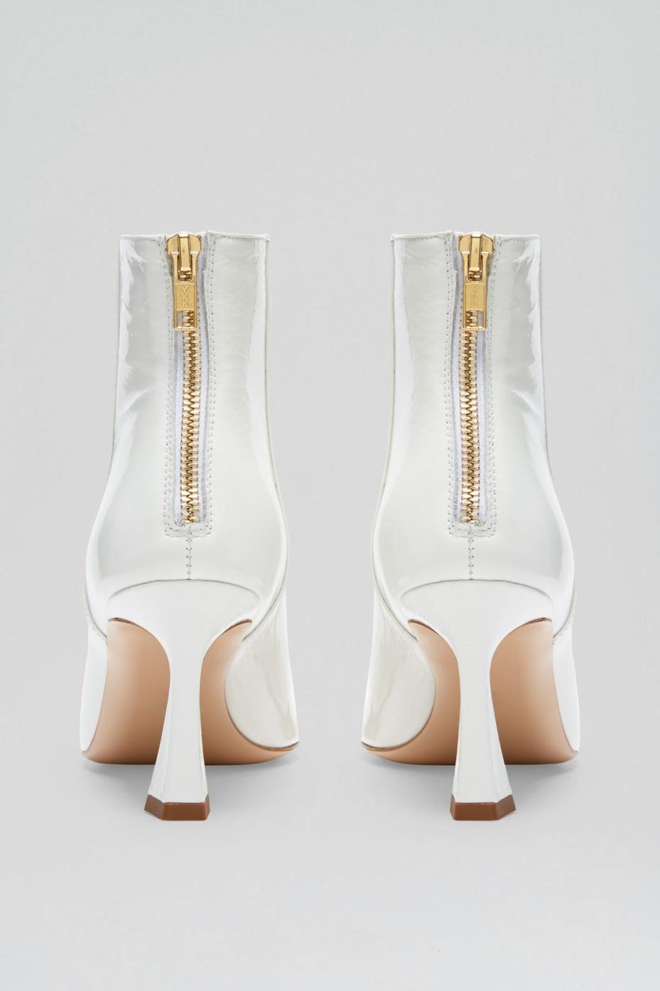 Leather | Women Scanlan Theodore CRINKLE LEATHER ANKLE BOOT 7.5 White