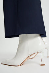 Leather | Women Scanlan Theodore CRINKLE LEATHER ANKLE BOOT 7.5 White