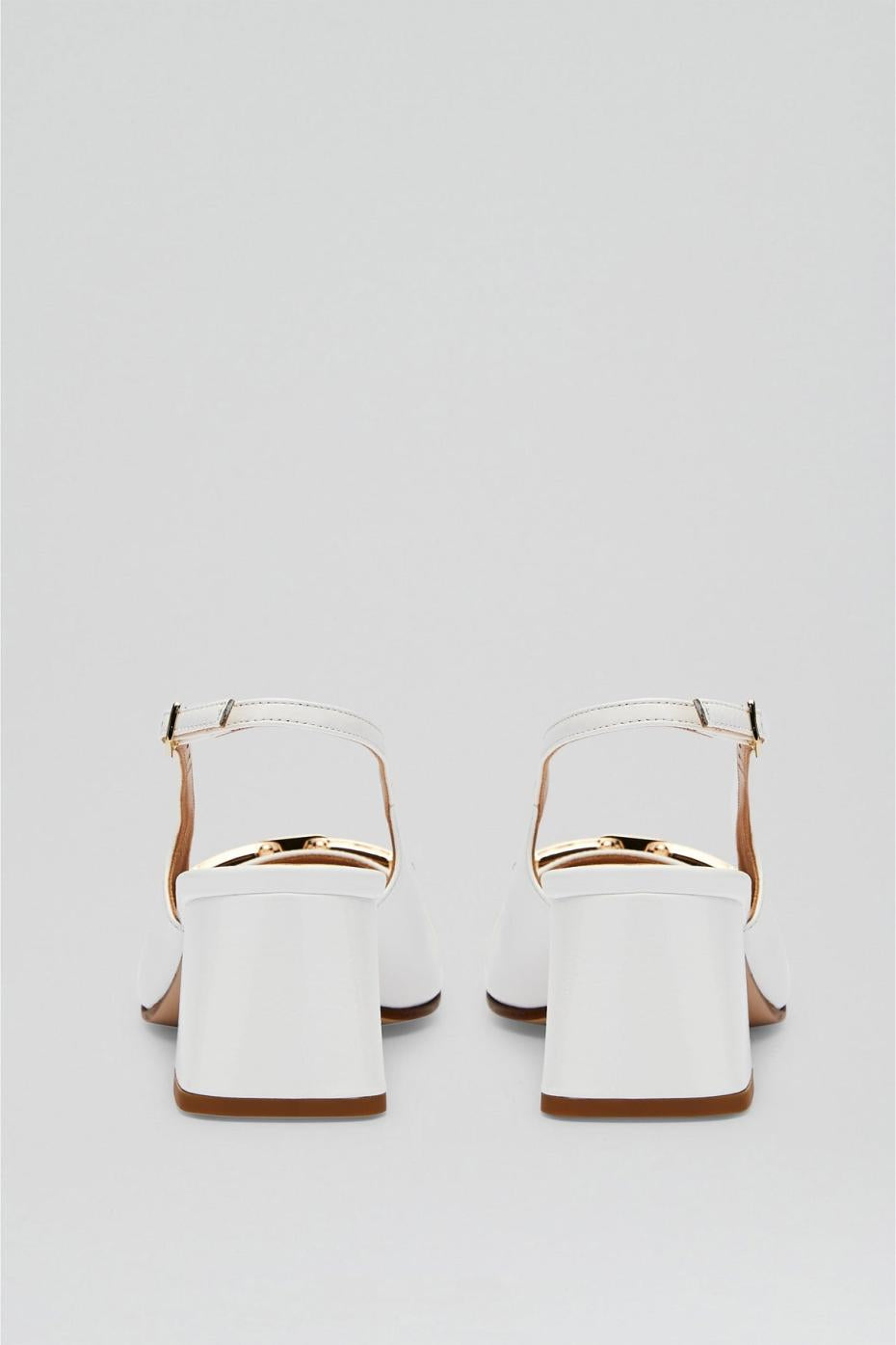 Leather | Women Scanlan Theodore GOLD TRIM SLINGBACK 5.5 White