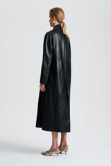 Leather | Women Scanlan Theodore LEATHER BONDED TRENCH Black
