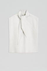 Leather | Women Scanlan Theodore LEATHER CRAVAT TOP White