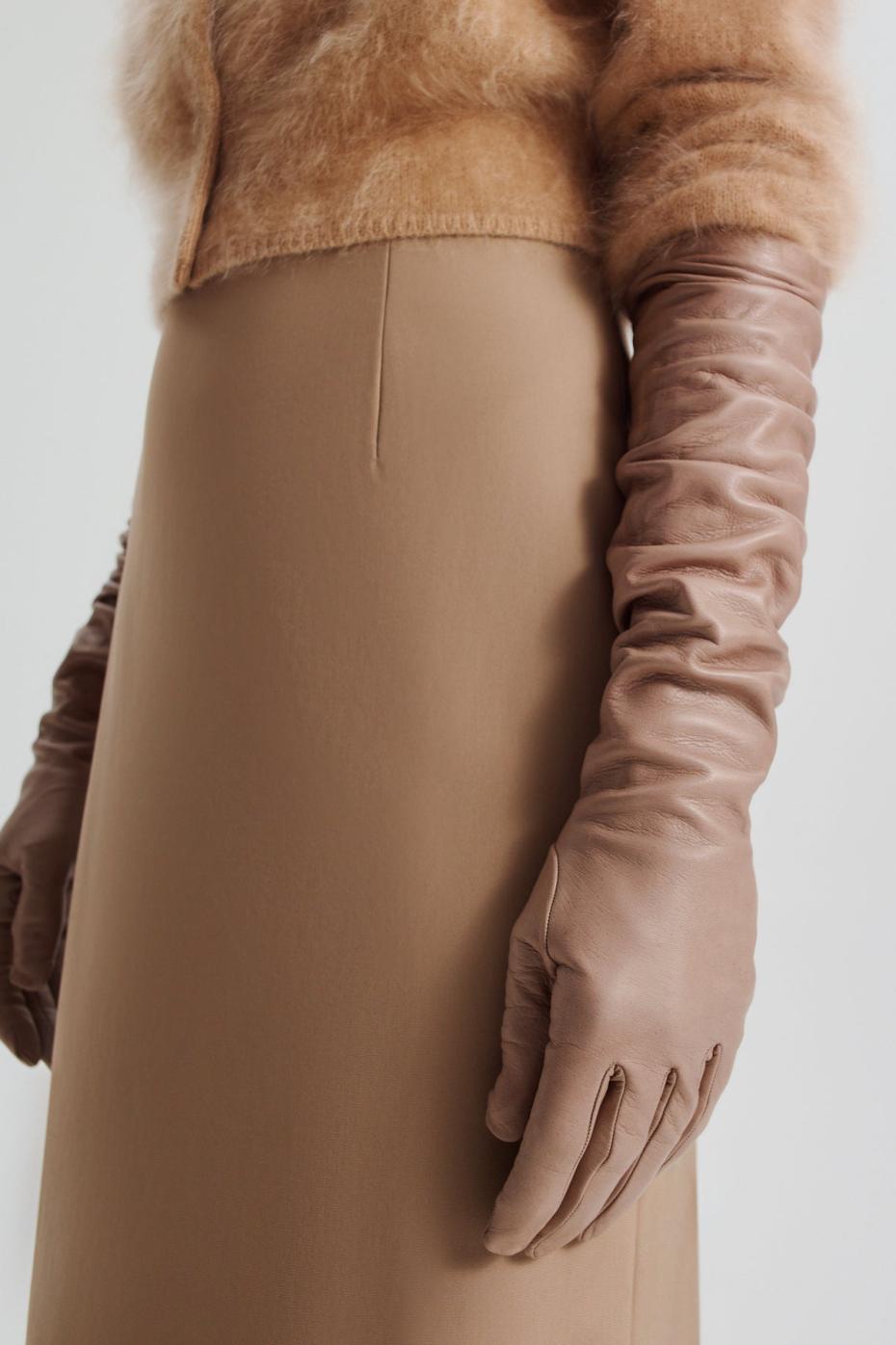 Leather | Women Scanlan Theodore LEATHER GLOVES Camel