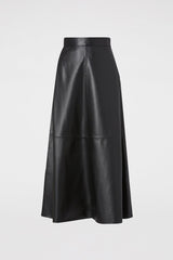 Leather | Women Scanlan Theodore LEATHER LONG SKIRT Charcoal