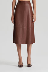 Leather | Women Scanlan Theodore LEATHER LONG SKIRT Tan