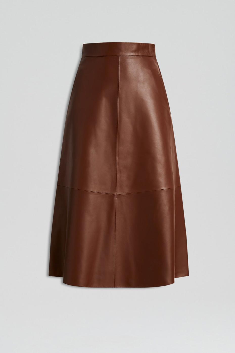 Leather | Women Scanlan Theodore LEATHER LONG SKIRT Tan