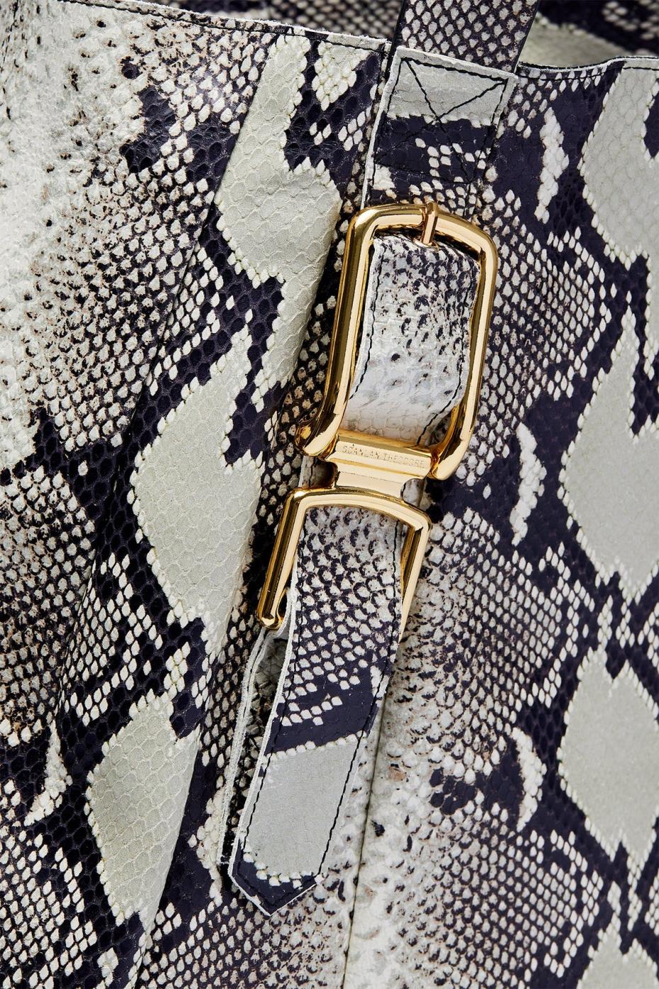 Leather | Women Scanlan Theodore LEATHER REPTILE BAG Stone