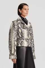 Leather | Women Scanlan Theodore LEATHER REPTILE TRENCH Stone