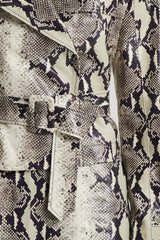 Leather | Women Scanlan Theodore LEATHER REPTILE TRENCH Stone
