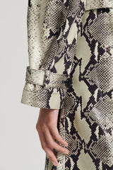 Leather | Women Scanlan Theodore LEATHER REPTILE TRENCH Stone