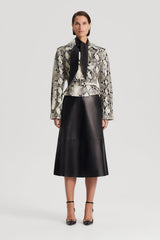 Leather | Women Scanlan Theodore LEATHER REPTILE TRENCH Stone