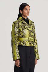 Leather | Women Scanlan Theodore LEATHER REPTILE TRENCH Vert