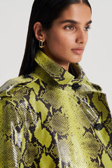 Leather | Women Scanlan Theodore LEATHER REPTILE TRENCH Vert