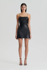 Leather | Women Scanlan Theodore LEATHER SHORT SKIRT Black