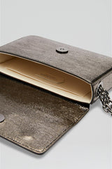 Leather | Women Scanlan Theodore MINI METALLIC SLIM BAG Onyx