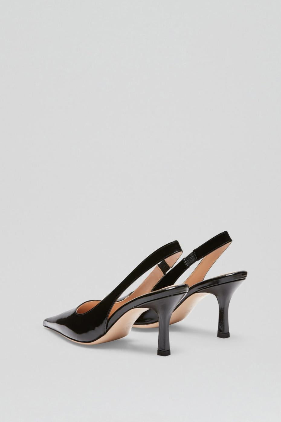 Leather | Women Scanlan Theodore POLISHED SLINGBACK 7.5 Black