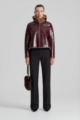Leather | Women Scanlan Theodore SHEARLING JACKET Rasbrry.camel