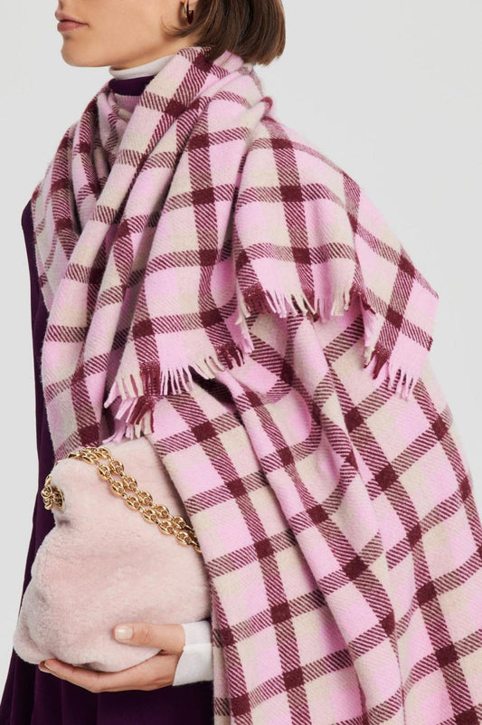 Scarves | Women Scanlan Theodore ITALIAN PLAID SCARF Pale Pink