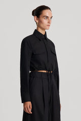 Shirts | Women Scanlan Theodore CROP CARGO SHIRT Black