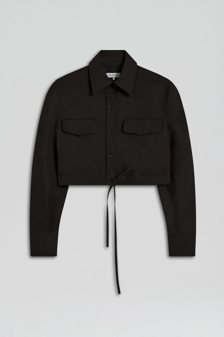 Shirts | Women Scanlan Theodore CROP CARGO SHIRT Black