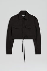 Shirts | Women Scanlan Theodore CROP CARGO SHIRT Black