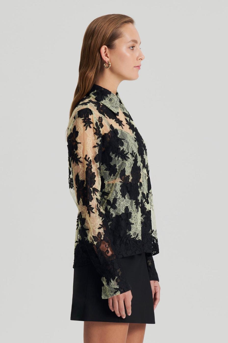 Shirts | Women Scanlan Theodore FRENCH LACE SHIRT Lemon