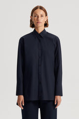 Shirts | Women Scanlan Theodore PARACHUTE COTTON SHIRT Navy
