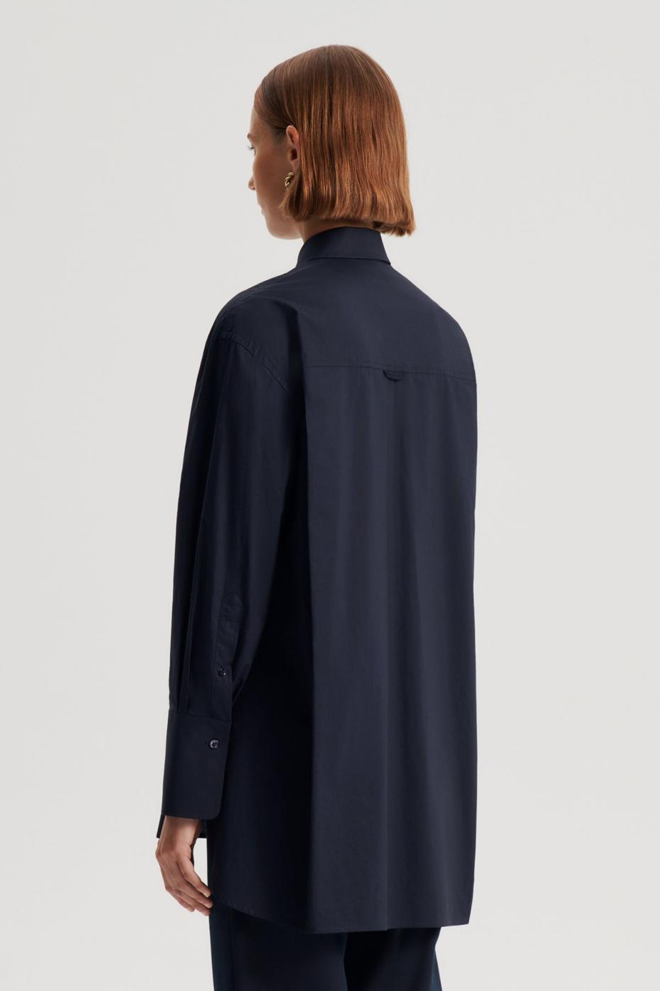 Shirts | Women Scanlan Theodore PARACHUTE COTTON SHIRT Navy