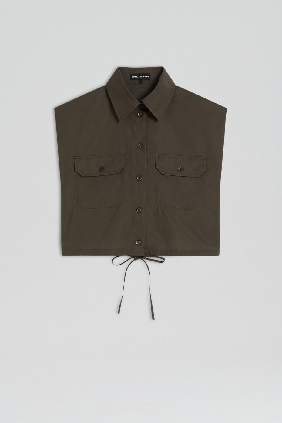 Shirts | Women Scanlan Theodore PARACHUTE CROP SHIRT Jungle