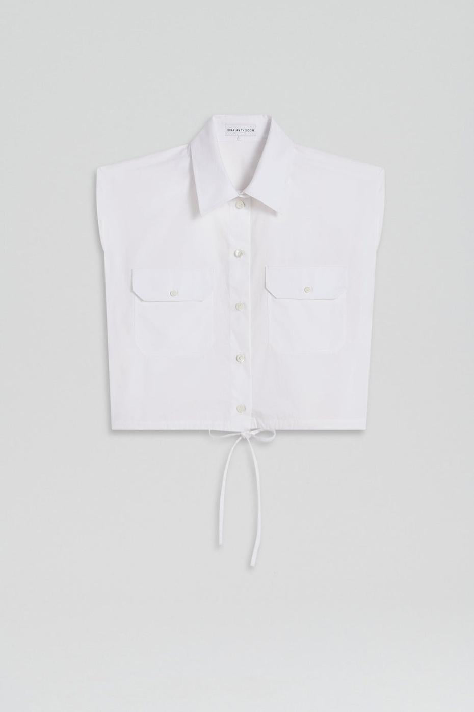 Shirts | Women Scanlan Theodore PARACHUTE CROP SHIRT White