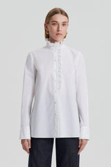 Shirts | Women Scanlan Theodore PARACHUTE RUFFLE TRIM SHIRT White