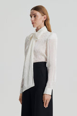 Shirts | Women Scanlan Theodore SATIN BOW SHIRT Creme