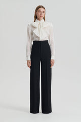 Shirts | Women Scanlan Theodore SATIN BOW SHIRT Creme