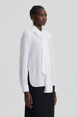 Shirts | Women Scanlan Theodore SILK SHOULDER PAD SHIRT White