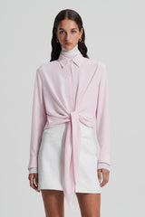 Shirts | Women Scanlan Theodore SILK TIE FRONT SHIRT Soft.pink