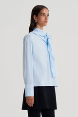Shirts | Women Scanlan Theodore STRIPE CRAVAT SHIRT Pale.blue