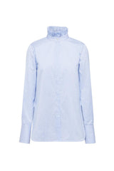 Shirts | Women Scanlan Theodore STRIPE RUFFLE SHIRT Blue