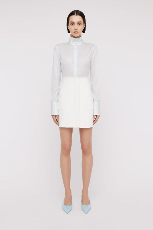 Shirts | Women Scanlan Theodore STRIPE RUFFLE SHIRT Pale.blue