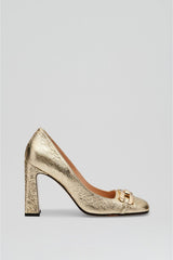 Shoes | Women Scanlan Theodore GOLD TRIM SQUARE TOE PUMP 9.5 Light.gold