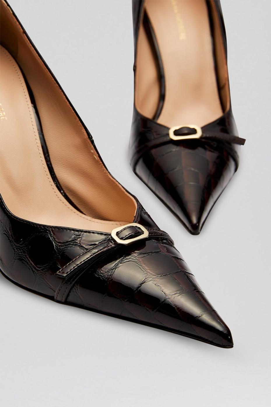 Shoes | Women Scanlan Theodore LEATHER EMBOSSED PUMP 9.5 Dark.mulberry