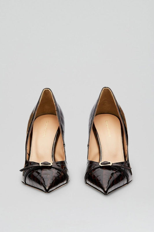 Shoes | Women Scanlan Theodore LEATHER EMBOSSED PUMP 9.5 Dark.mulberry