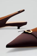 Shoes | Women Scanlan Theodore SATIN SLINGBACK 2 Dark.mulberry