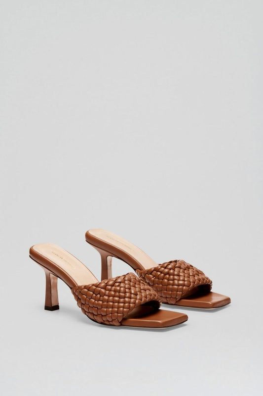 Shoes | Women Scanlan Theodore WOVEN LEATHER MULE 7.5 Cognac