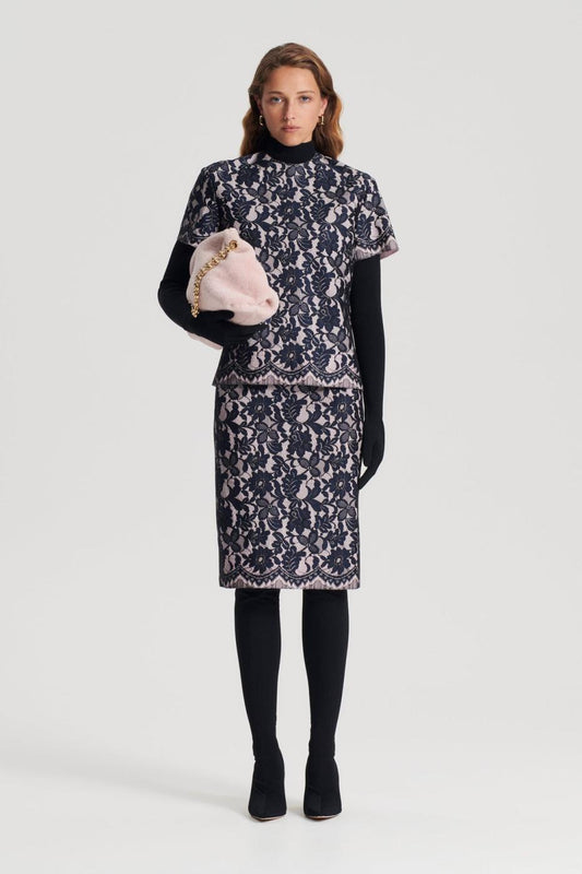Skirts | Women Scanlan Theodore BONDED LACE SKIRT Navy