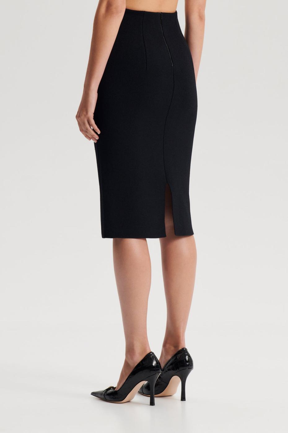 Skirts | Women Scanlan Theodore CREPE KNIT PENCIL SKIRT Black