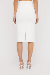 Skirts | Women Scanlan Theodore CREPE KNIT PENCIL SKIRT Cream