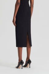 Skirts | Women Scanlan Theodore CREPE KNIT PENCIL SKIRT MIDI Dark.chocolate
