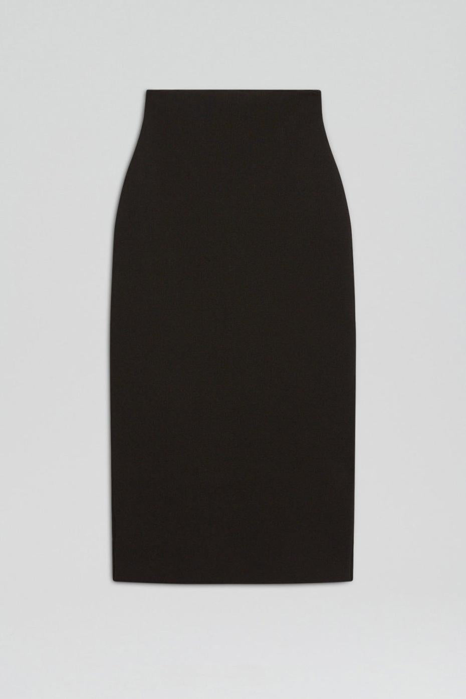 Skirts | Women Scanlan Theodore CREPE KNIT PENCIL SKIRT MIDI Dark.chocolate